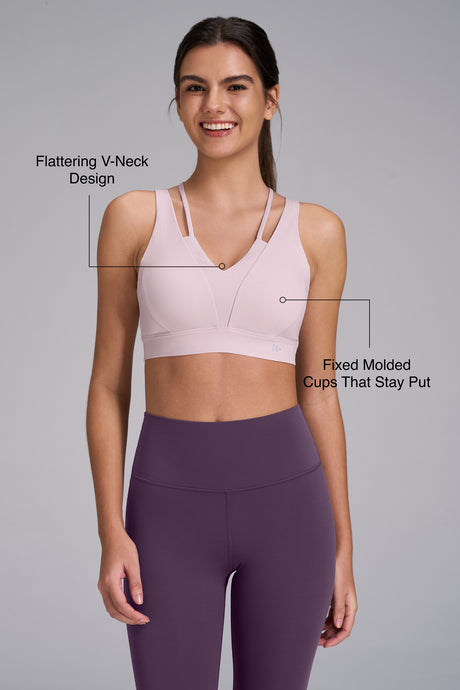 Anywhere™ Cross-back Soft Fixed Cups Yoga Bra | Women's Light Support Sports Bra Best For Yoga, HIIT
