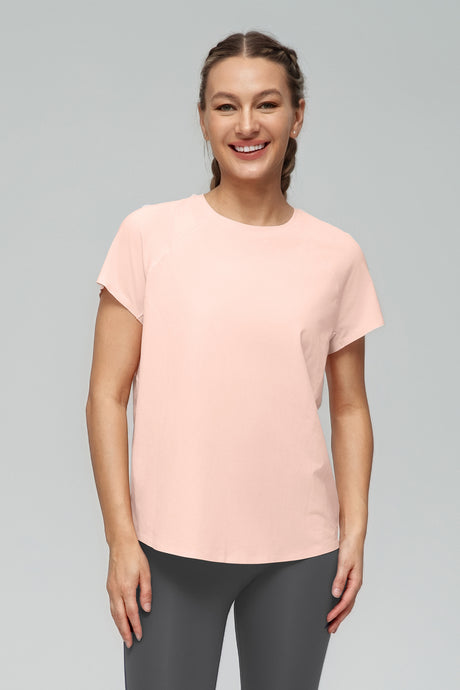 Anywhere™ Back Mesh Solid Color Comfortable T-shirt