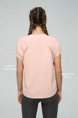 Anywhere™ Back Mesh Solid Color Comfortable T-shirt