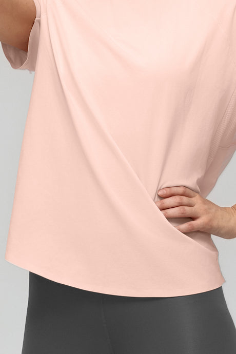 Anywhere™ Back Mesh Solid Color Comfortable T-shirt