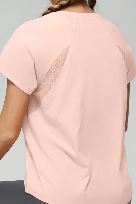 Anywhere™ Back Mesh Solid Color Comfortable T-shirt