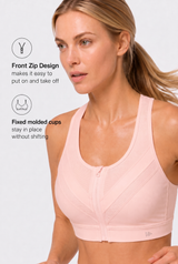 Enfold Zip Mesh Vadderad Löpar-BH | Sport-BH med Högt Stöd för Damer