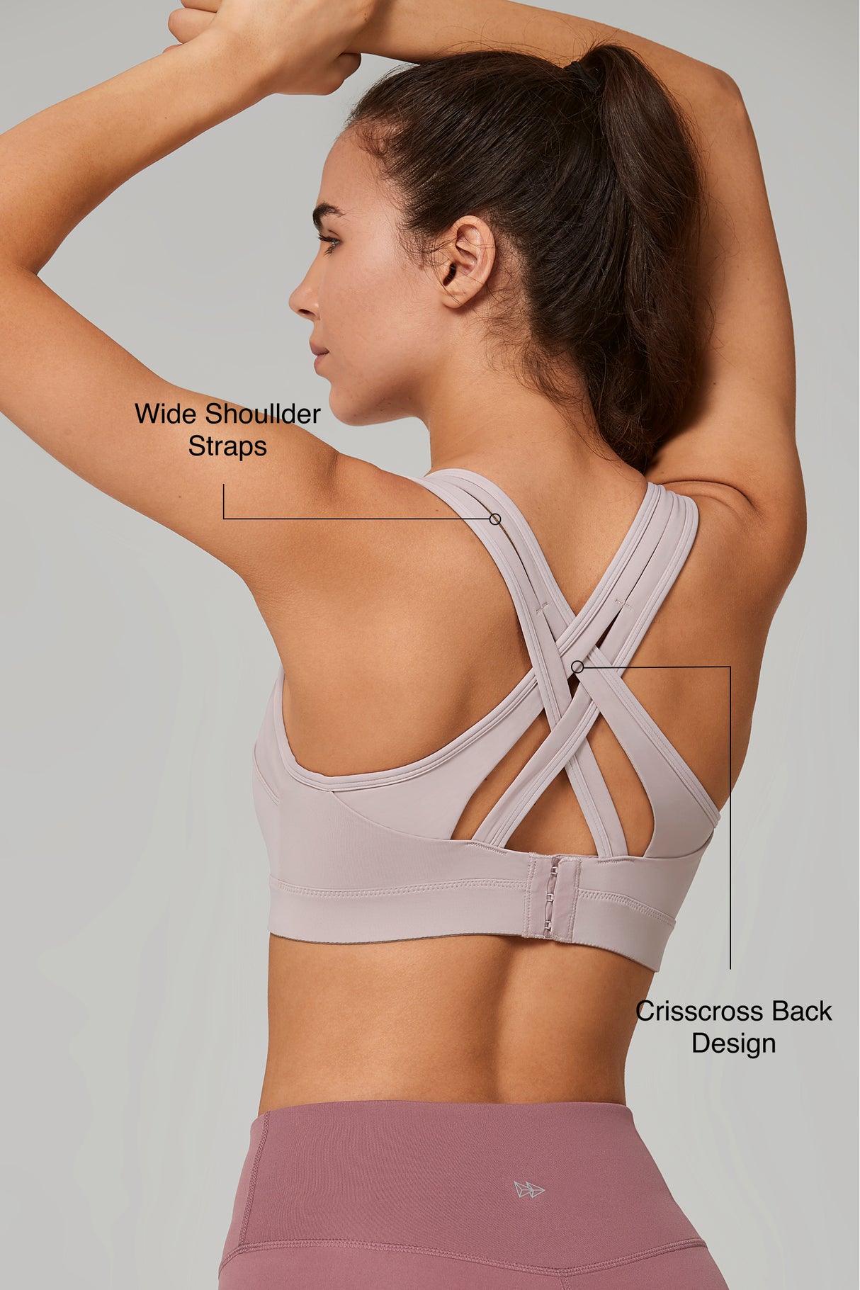 Power™ Cross Back Padded Running Bra | Women's High Support Sports Bra