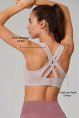 Power™ Cross Back Padded Running Bra | Women's High Support Sports Bra