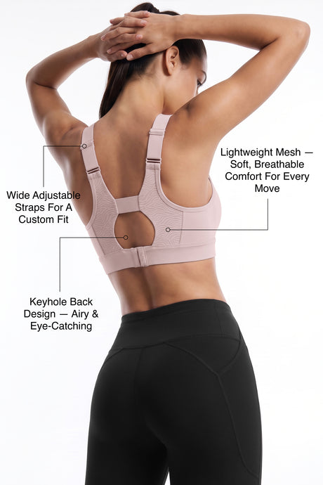 Power™ V-Neck Keyhole Back High Support Sports Bra | High-Impact Bounce Control Without Flattening for Running, HIIT & Training - image 15
