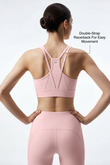 Anywhere™ Removable Double-Strap Racerback Breathable Light Support Sports Bra | Women's Light Support Sports Bra Best For Yoga, HIIT