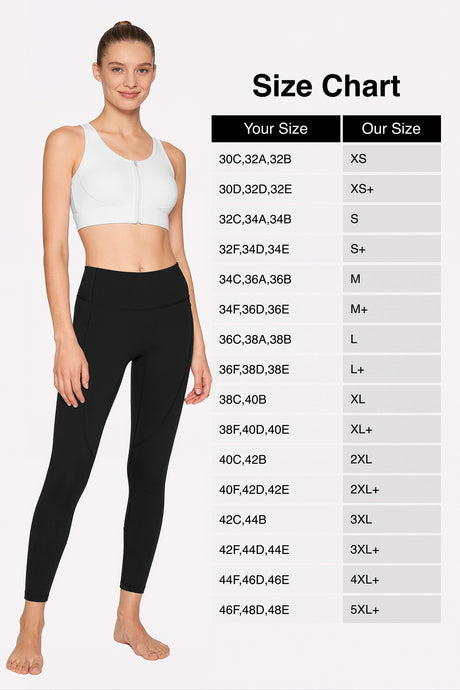 Power™ Front Zip Full Coverage Racerback Mesh Running Bra | Women's High Support Sports Bra