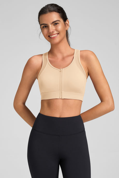 Lättviktslöpar-BH med Power T-back-mönster | Sport-BH med högt stöd för kvinnor