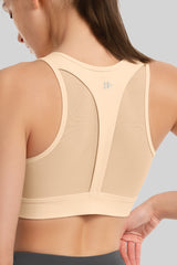 Leichter Power T-Back Mesh-Lauf-BH | Sport-BH mit starkem Halt für Damen
