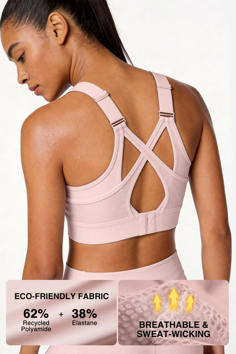 Power™ High Support Adjustable Cross Back Running Bra | Women's High Support Sports Bra