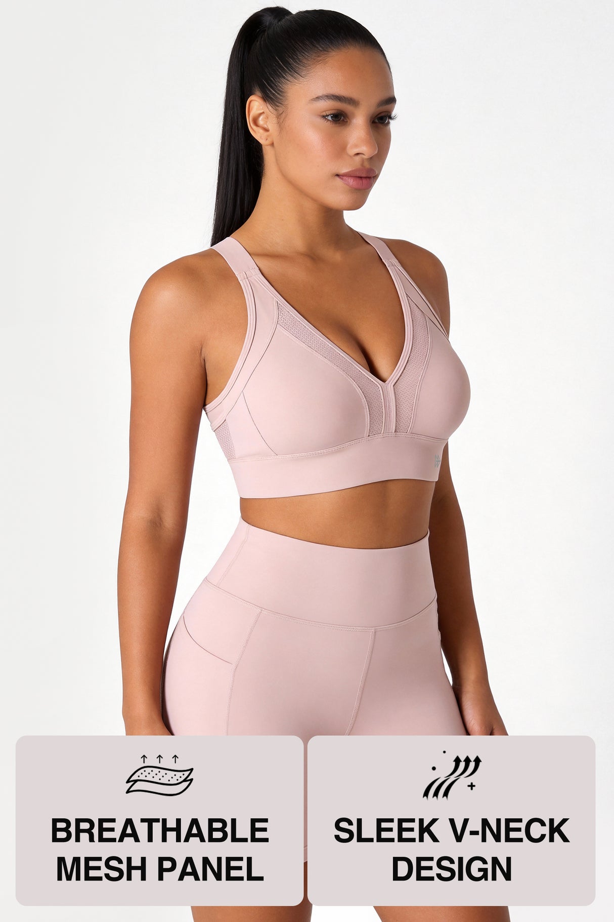 Power™ High Support Adjustable Cross Back Running Bra | Women's High Support Sports Bra