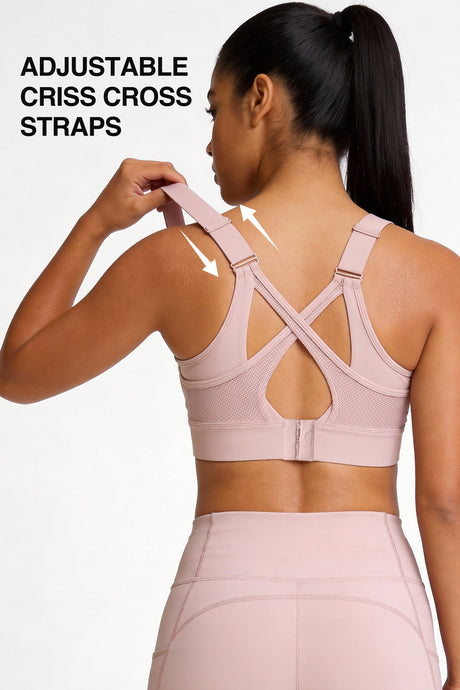 Power™ High Support Adjustable Cross Back Running Bra | Women's High Support Sports Bra