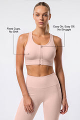 Power Breathable Racerback Stable High Support Sports Bra | High-Impact Support Best For Running, HIIT & Training