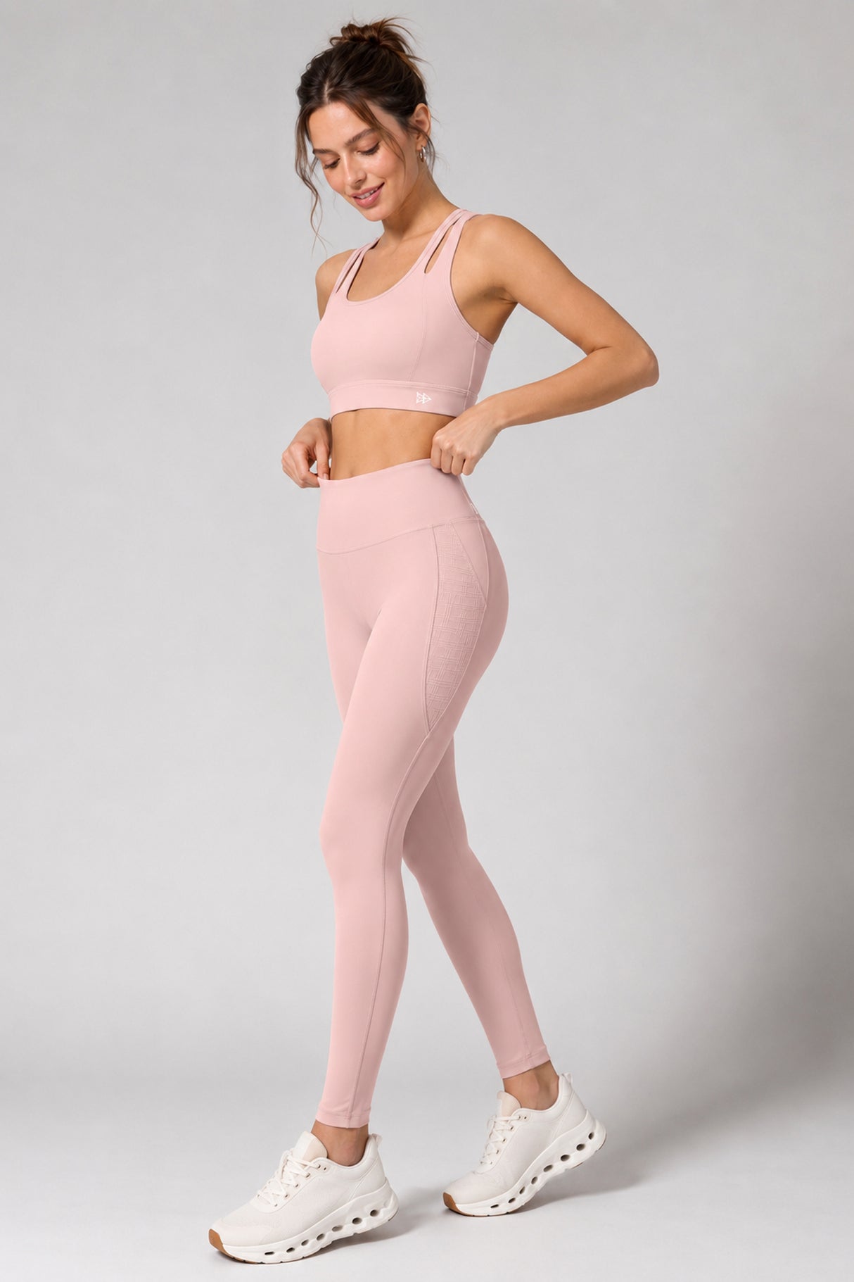 Power™ High Rise No Front Seam Breathable Mesh Running Leggings 25 Inches | Women's High Support Leggings