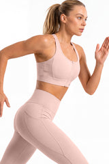 Power Breathable Racerback Stable High Support Sports Bra | High-Impact Support Best For Running, HIIT & Training