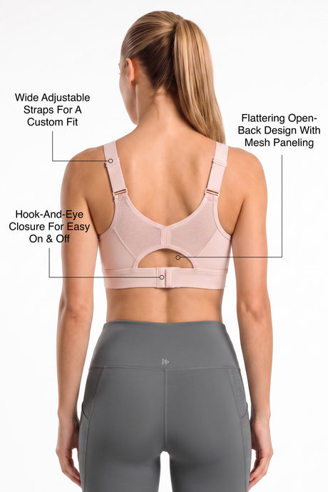 Power™ Flattering High-Support Mesh Sports Bra | High-Impact Bounce Control Without Flattening for Running, HIIT & Training - image 2