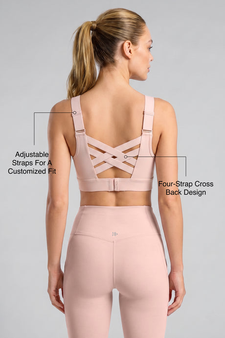 Echo™ Adjustable Straps Breathable Mesh With Sewn-In Pads High Support Sports Bra | Adjustable, bounce-control support for running, HIIT & training