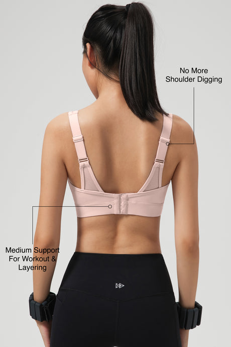 Sport-BH mit verstellbarem Mesh-Einsatz im Petal-Stil | Sport-BH für Damen mit mittlerem Halt