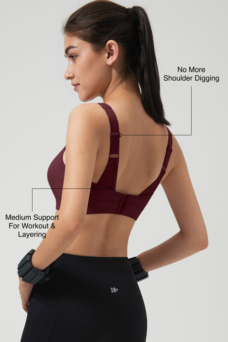 Sport-BH mit verstellbarem Mesh-Einsatz im Petal-Stil | Sport-BH für Damen mit mittlerem Halt