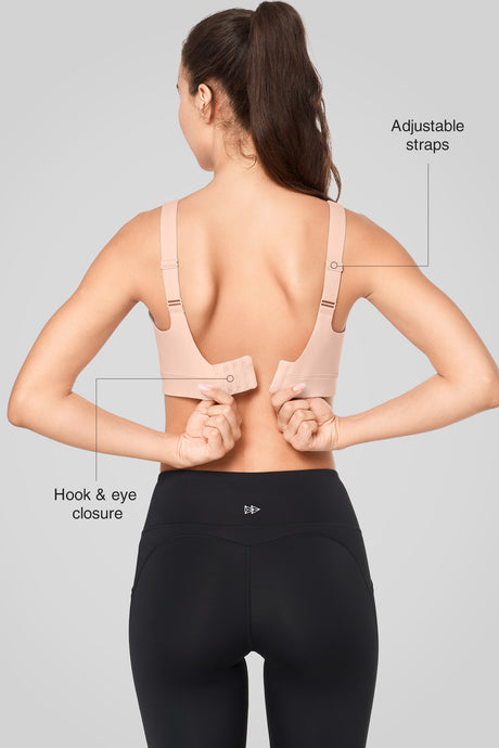 Reggiseno da corsa in tessuto ultra morbido con spalline regolabili | Reggiseno sportivo ad alto sostegno da donna