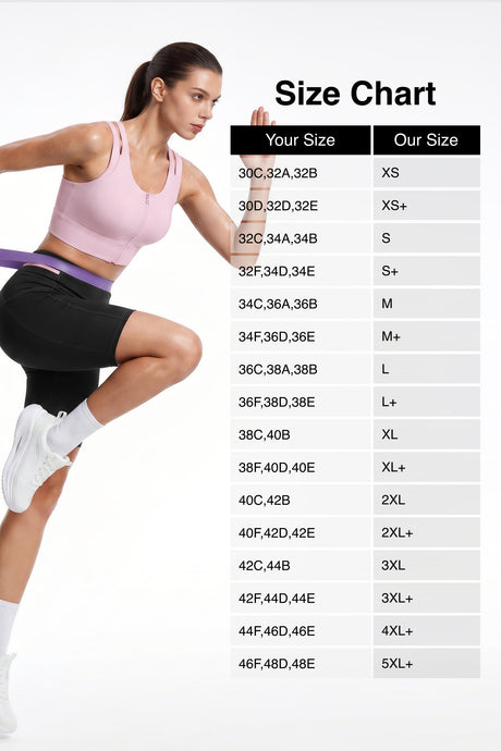 Pink Longline Coverage High Impact Bra With Front Zip | High-Impact Support Best For Running, HIIT & Training
