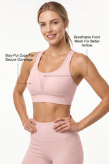 Power™ Adjustable Crisscross Straps With Mesh Sports Bra | High Support  for Running, HIIT & Training