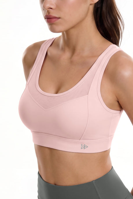 Power™ Breathable Cutout Sports Bra with Hook Closure | High Support for Running, HIIT & Training