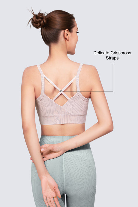Anywhere™ V-neck Cross Thin Strap Yoga Bra| Women's Light Support Sports Bra