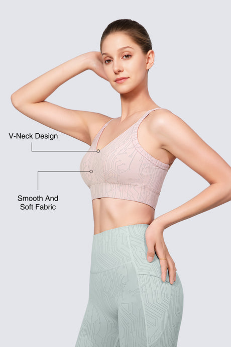 Anywhere™ V-neck Cross Thin Strap Yoga Bra| Women's Light Support Sports Bra