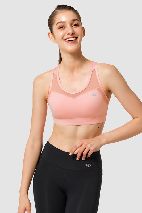Reggiseno da corsa imbottito in rete con schienale incrociato Shift | Reggiseno sportivo ad alto sostegno da donna