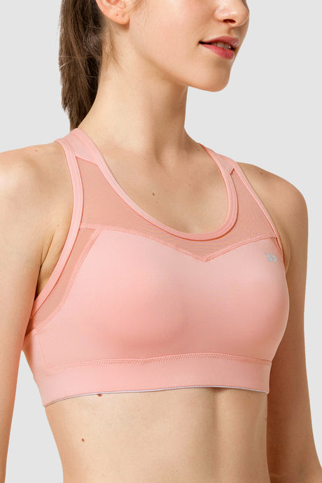 Reggiseno da corsa imbottito in rete con schienale incrociato Shift | Reggiseno sportivo ad alto sostegno da donna