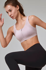 Zip-Front Unpadded High-Support Sports Bra | Women's High Support Sports Bra