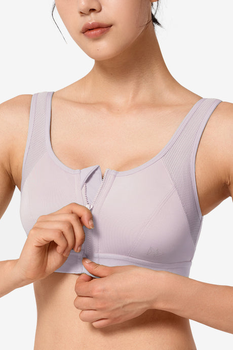 Power Classic Zip Running Bra | Damen-Sport-BH mit starkem Halt