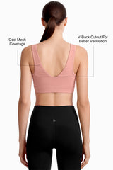 Power™ Breathable Zip Front Fixed Cups High Impact Bra | Women's High Support Sports Bra