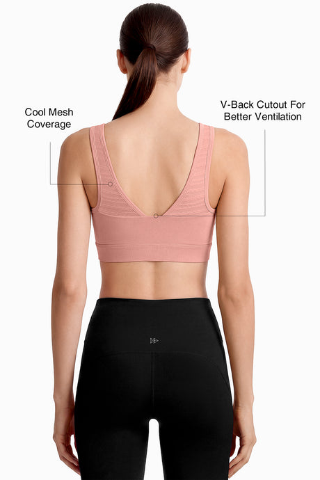 Power™ Breathable Zip Front Fixed Cups High Impact Bra | Women's High Support Sports Bra