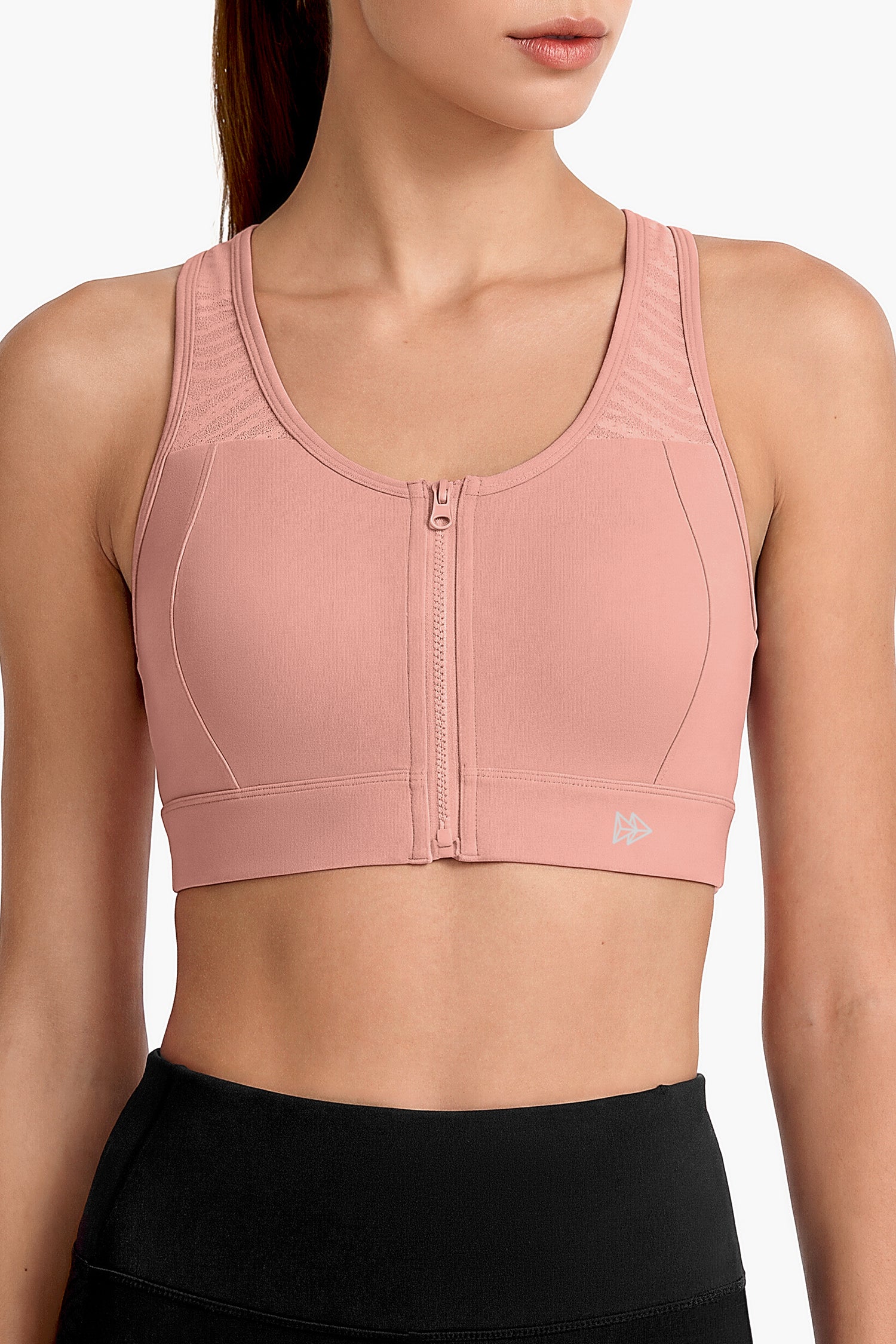 Power™ Breathable Zip Front Fixed Cups High Impact Bra | Women's