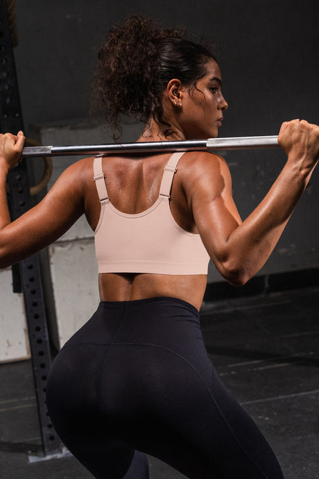 Reggiseno da corsa imbottito con spalline regolabili Power Zip | Reggiseno sportivo ad alto sostegno da donna
