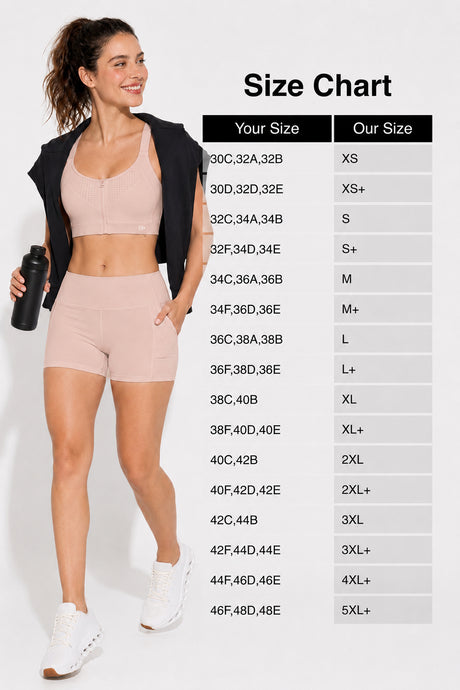 Power Zip Verstellbare Träger Gepolsterter Lauf-BH | Damen Sport-BH mit starkem Halt