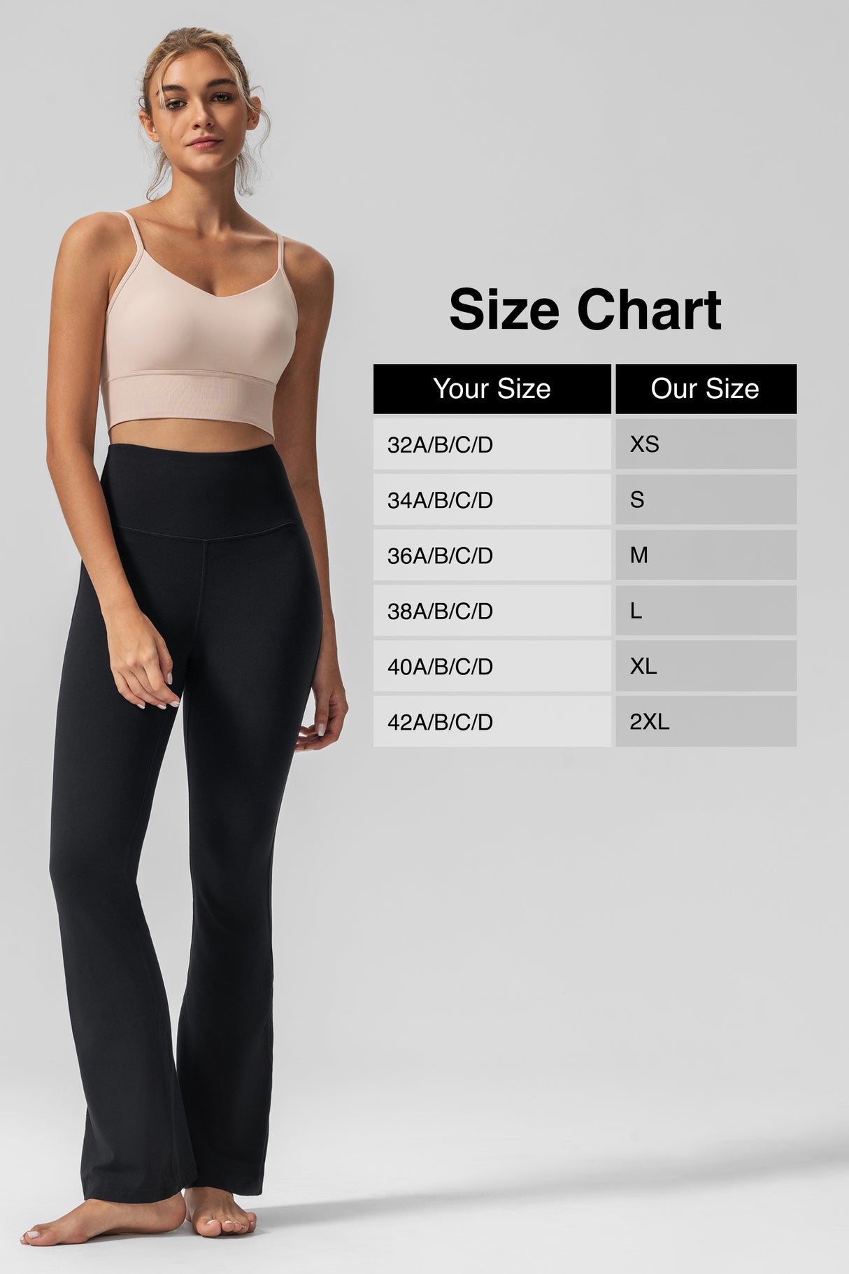 Reggiseno yoga imbottito a coste con scollo a V Echo | Reggiseno sportivo leggero da donna
