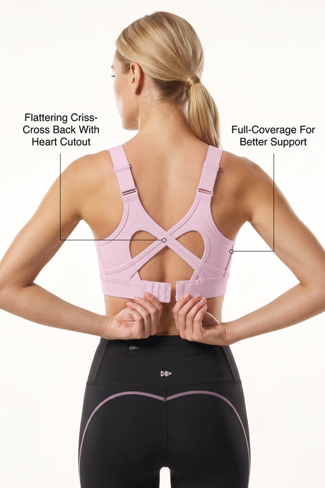 Power™ Heart-Shaped Crisscross High-Support Sports Bra | Women's High Support Sports Bra - image 9