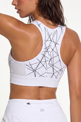 Power™ Zip-Front Mesh Racerback Sports Bra | High Support Best For Running, HIIT & Training