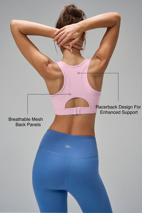 Sculpt™ Racerback Mesh Hook-Back Sports Bra | Women's High Support Sports Bra