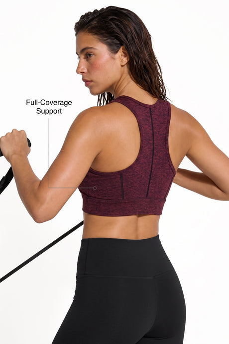 Power™ Zip-Front Mesh Racerback Sports Bra | High Support Best For Running, HIIT & Training - image 84