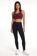 Power™ Zip-Front Mesh Racerback Sports Bra | High Support Best For Running, HIIT & Training