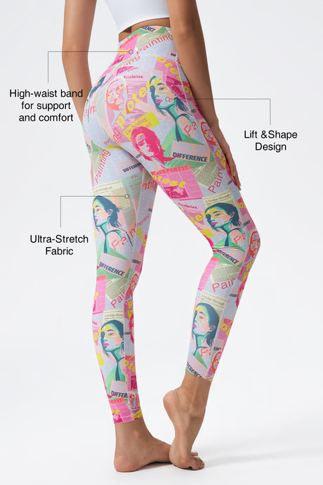 Leggings de yoga Shift suaves y absorbentes de humedad de 62,5 a 67,5 cm | Leggings de soporte ligero para mujer