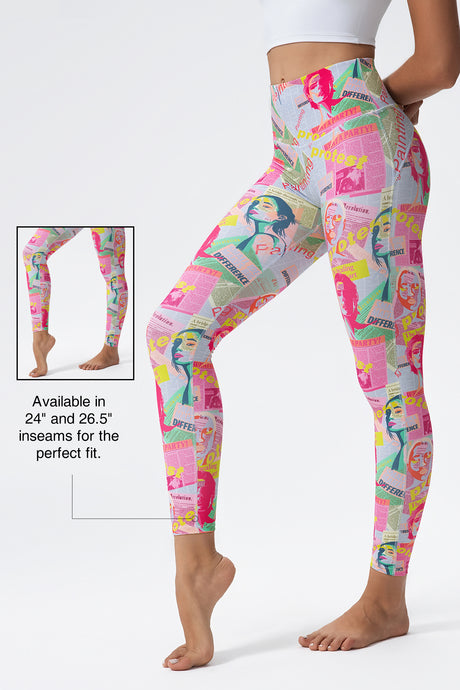 Leggings de yoga Shift suaves y absorbentes de humedad de 62,5 a 67,5 cm | Leggings de soporte ligero para mujer