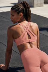 Power™ Adjustable Crisscross Padded Running Bra | Women's High Support Sports Bra