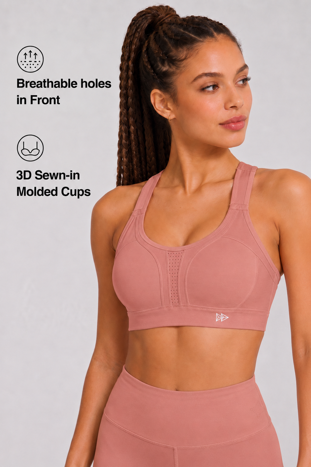 Power™ Adjustable Crisscross Padded Running Bra | Women's High Support Sports Bra