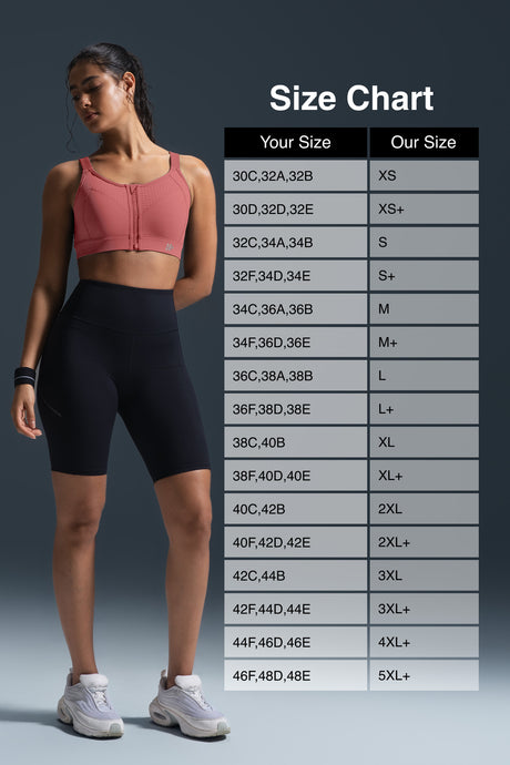 Reggiseno da corsa imbottito con spalline regolabili Power Zip | Reggiseno sportivo ad alto sostegno da donna