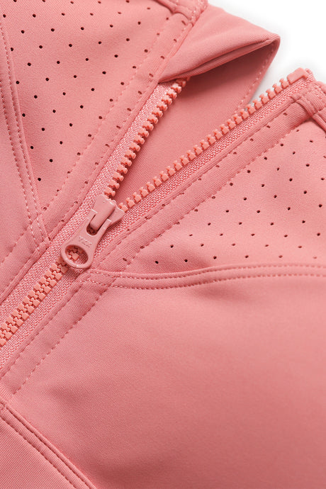 Reggiseno da corsa imbottito con spalline regolabili Power Zip | Reggiseno sportivo ad alto sostegno da donna